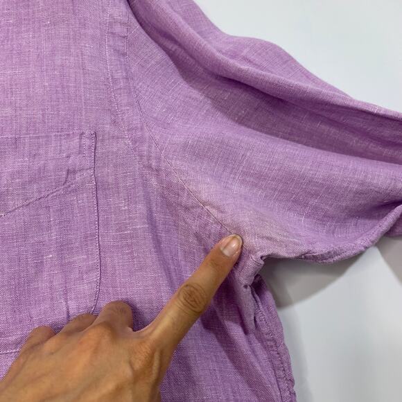 Ralph Lauren Shirt Mens M Medium Wisteria Button Down Long Sleeve Shirttail Hem - Picture 4 of 11